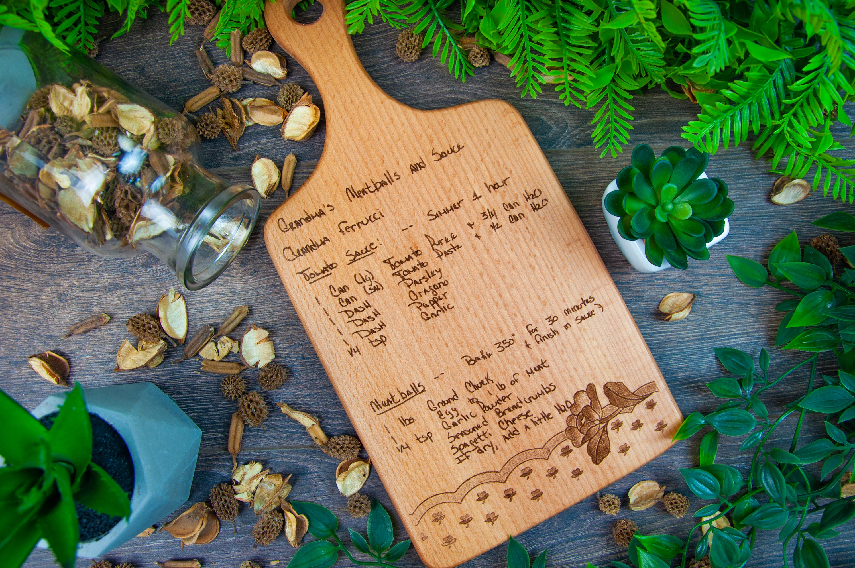 RECIPE CUTTING BOARD MOTHERS DAY GIFT GIFT FOR HER PERSONALIZED GIFT KITCHEN DECOR