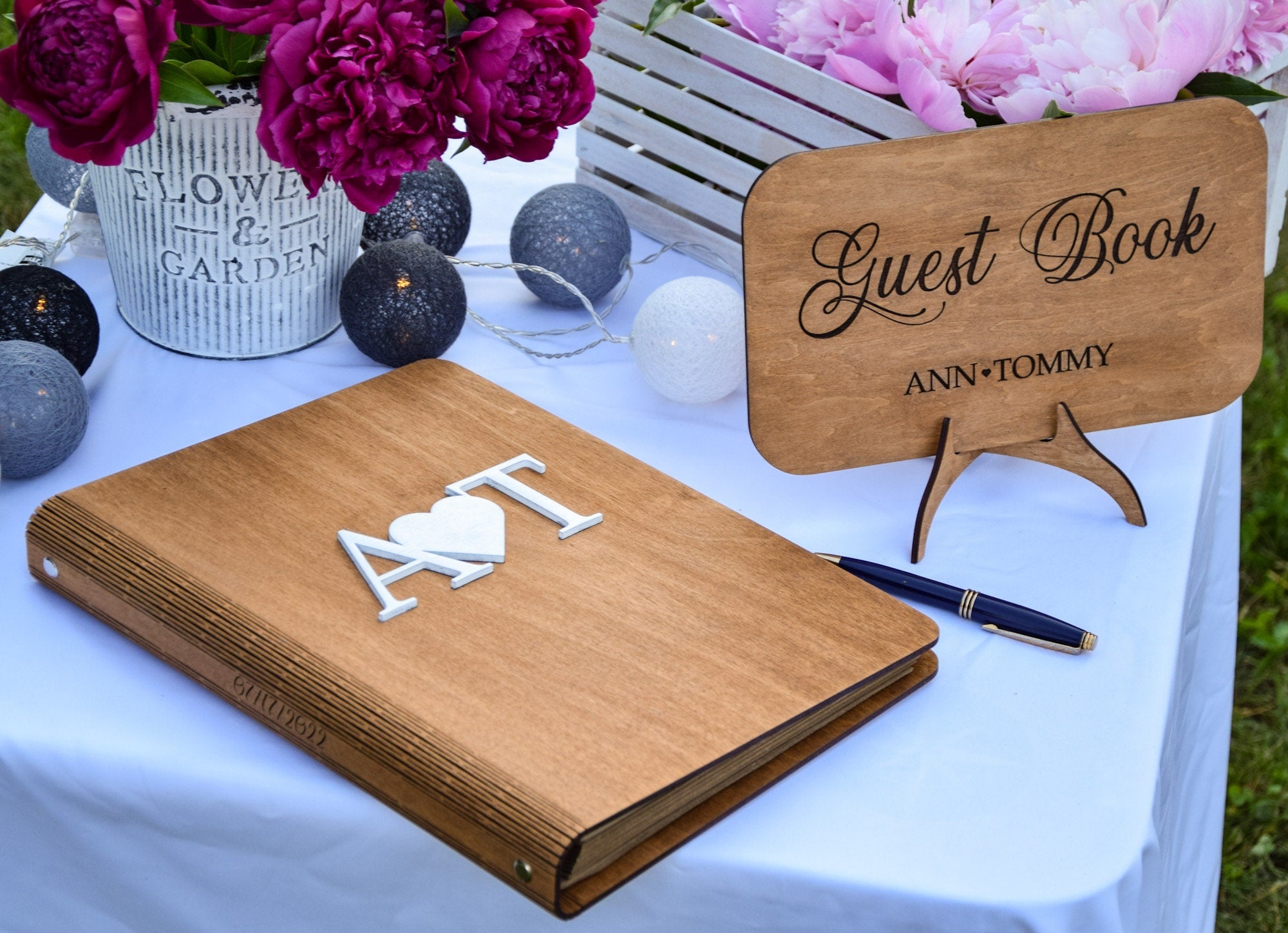 Hearts Wedding Guest Book Alternative Wooden Drop Box Boho Rustic Wedding Table Decor Personalized Wedding Gift Fall Winter Spring Summer